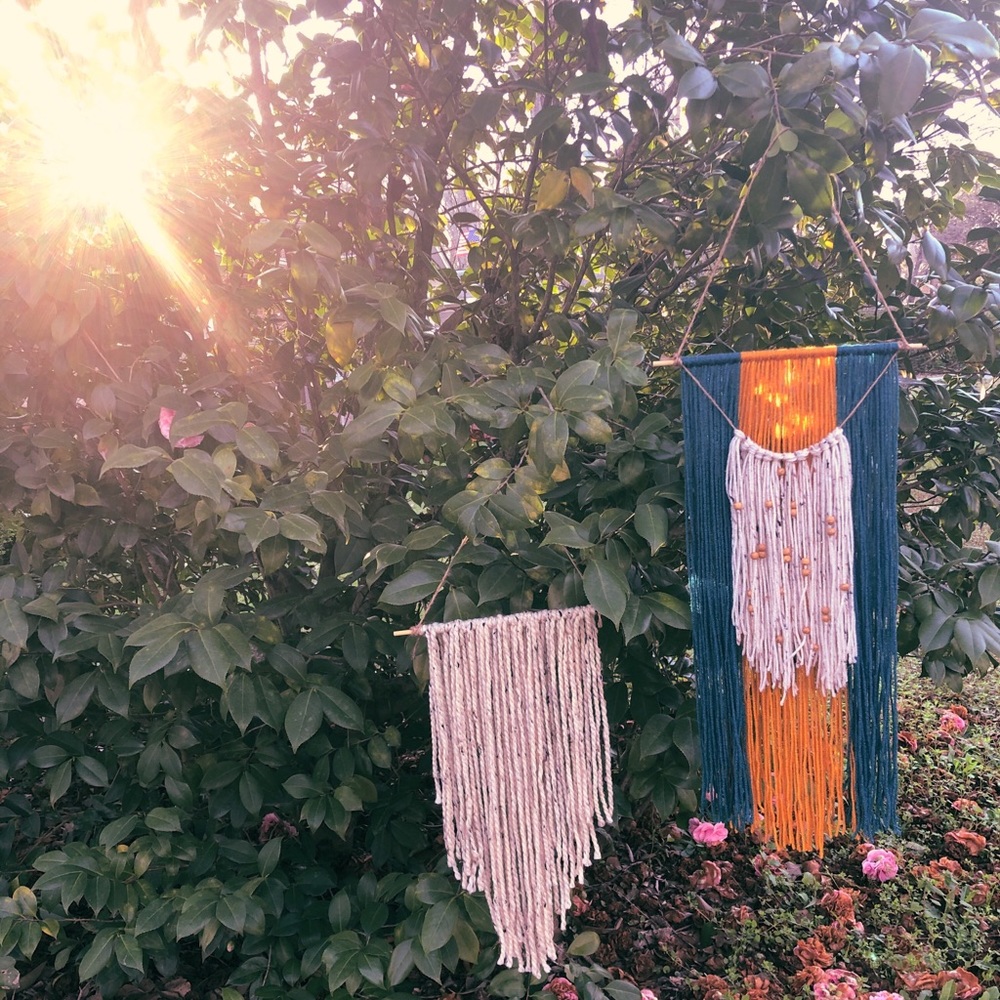 ‼️SOLD‼️ 2 Handmade Yarn Wall Hangings